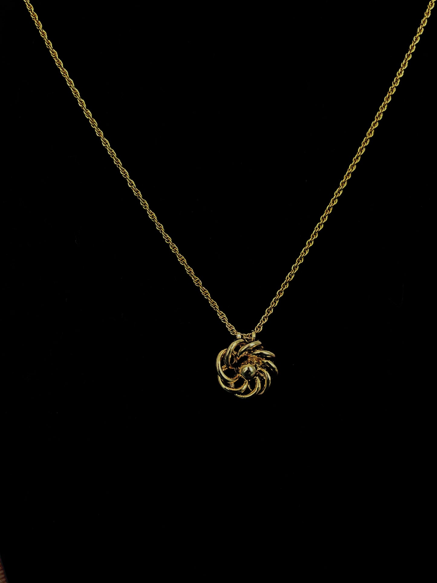 Gold plated knotted necklace