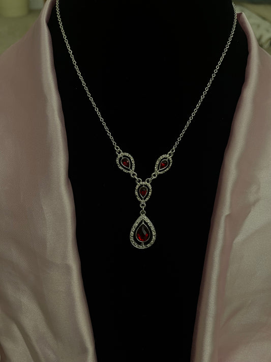 Stunning red and silver SHA necklace