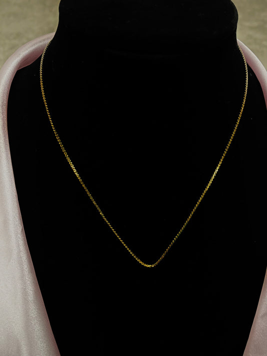 14k plain gold necklace